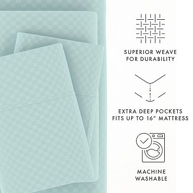Home Collection Check Embossed Sheet Set