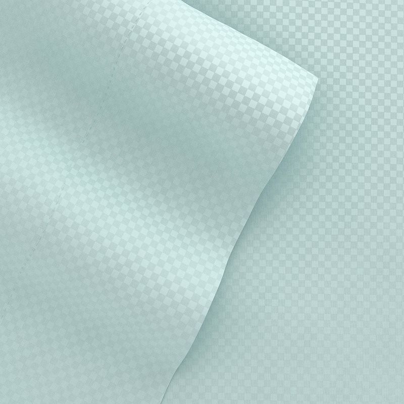 Home Collection Check Embossed Sheet Set, Turquoise/Blue, FULL SET