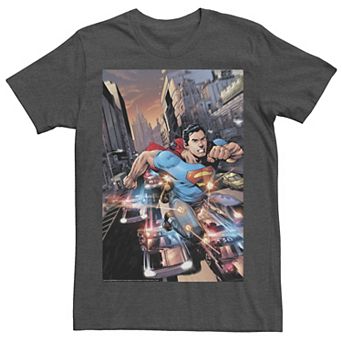 Men's DC Comics Superman Flashing Lights Poster Tee