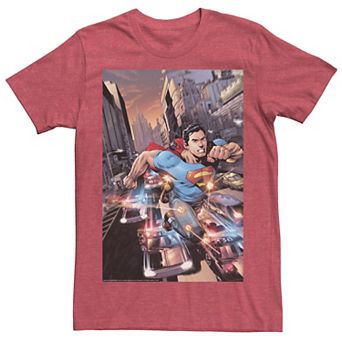 Men's DC Comics Superman Flashing Lights Poster Tee