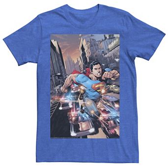 Men's DC Comics Superman Flashing Lights Poster Tee