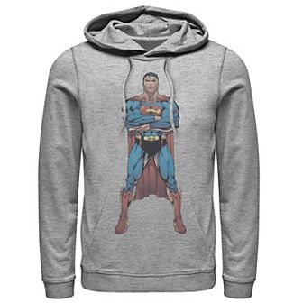 Men's DC Comics Superman Power Stance Comic Poster Hoodie