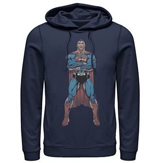 Men's DC Comics Superman Power Stance Comic Poster Hoodie