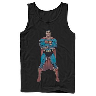 Men's DC Comics Superman Power Stance Comic Poster Tank Top