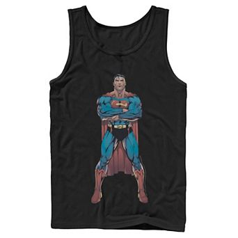 Men's DC Comics Superman Power Stance Comic Poster Tank Top