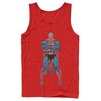Men's DC Comics Superman Power Stance Comic Poster Tank Top