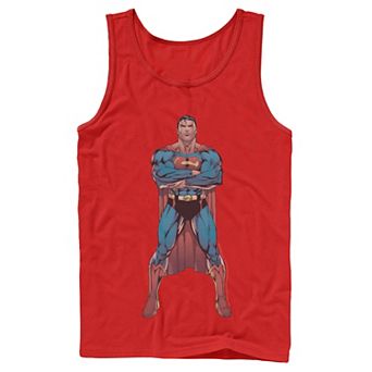 Men's DC Comics Superman Power Stance Comic Poster Tank Top
