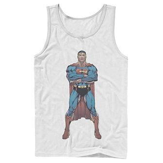Men's DC Comics Superman Power Stance Comic Poster Tank Top