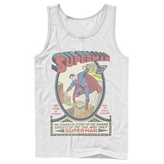 Men's DC Comics Superman 64 Pages Of Action Comic Cover Tank Top
