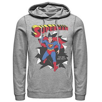 Men's DC Comics Superman Through Wall Poster Hoodie