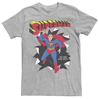 Men's DC Comics Superman Through Wall Poster Graphic Tee