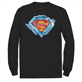 Men's DC Comics Superman Chrome Chest Logo Long Sleeve Graphic Tee