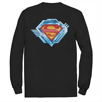 Men's DC Comics Superman Chrome Chest Logo Long Sleeve Graphic Tee