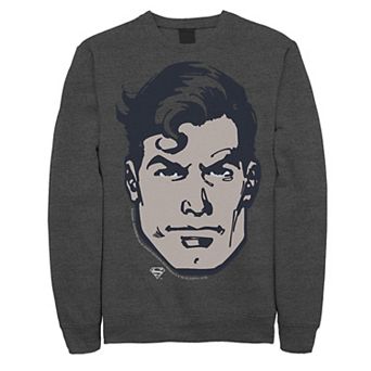 Men's DC Comics Superman Large Chest Portrait Graphic Fleece Pullover