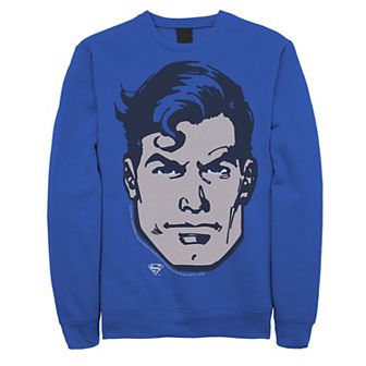 Men's DC Comics Superman Large Chest Portrait Graphic Fleece Pullover