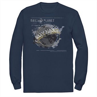Men's DC Comics Superman Daily Planet Circle Poster Long Sleeve Graphic Tee