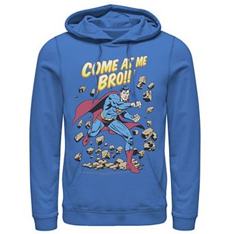 Men's DC Comics Superman Come At Me Bro Text Poster Hoodie