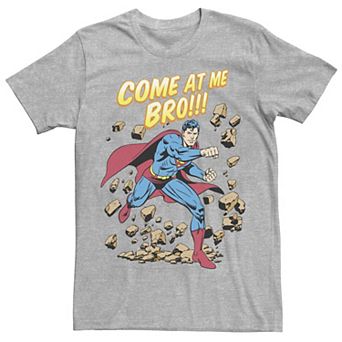 Men's DC Comics Superman Come At Me Bro Text Poster Tee