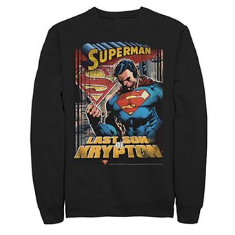 Men's DC Comics Superman Last Son Of Krypton Text Poster Sweatshirt