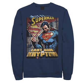 Men's DC Comics Superman Last Son Of Krypton Text Poster Sweatshirt