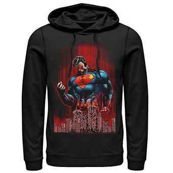 Men's DC Comics Superman Power Flex Skyline Comic Poster Hoodie