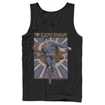 Men's DC Comics Superman Posed Pop Art Poster Tank Top