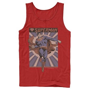 Men's DC Comics Superman Posed Pop Art Poster Tank Top