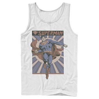 Men's DC Comics Superman Posed Pop Art Poster Tank Top