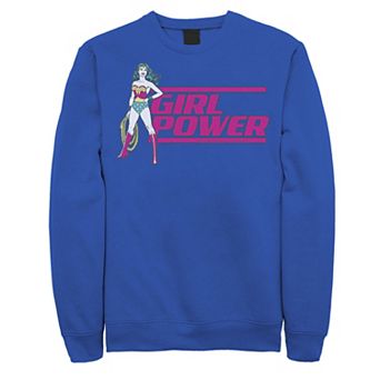 Men's DC Comics Wonder Woman Girl Power Lasso Text Poster Sweatshirt