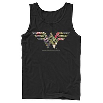 Men's DC Comics Wonder Woman Tropical Logo Tank Top
