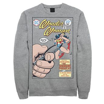 Men's DC Comics Wonder Woman Shrinking Woman Comic Book Cover Sweatshirt