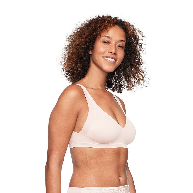 Warners No Side Effects® Underarm and Back-Smoothing Comfort Wireless Lightly Lined T-Shirt Bra RA2231A, Women's, Size: 3XL, Rosewater