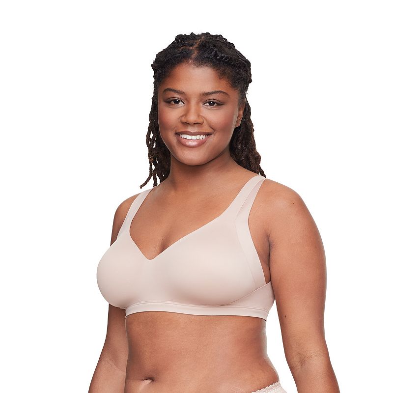 Warners No Side Effects® Underarm and Back-Smoothing Comfort Wireless Lightly Lined T-Shirt Bra RA2231A, Women's, Size: XL, Toasted Brown