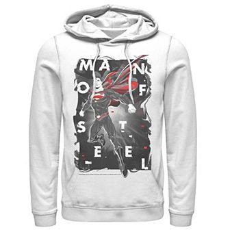 Men's DC Comics Superman Man Of Steel Glitch Poster Hoodie