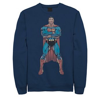 Men's DC Comics Superman Power Stance Comic Poster Sweatshirt