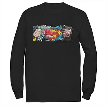 Men's DC Comics Superman Paper Chest Logo Long Sleeve Tee