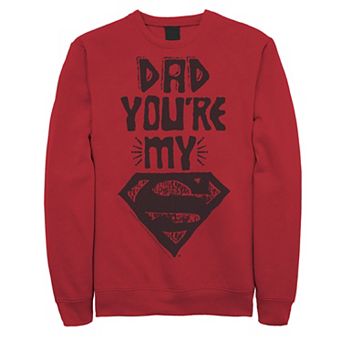 Men's DC Comics Superman Dad Text Poster Sweatshirt