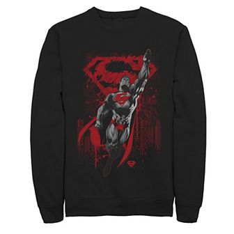 Men's DC Comics Superman Fly Up Poster Sweatshirt