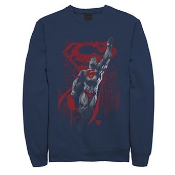 Men's DC Comics Superman Fly Up Poster Sweatshirt