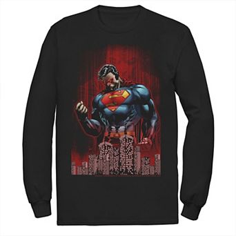 Men's DC Comics Superman Power Flex Skyline Comic Poster Tee