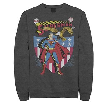 Men's DC Comics Superman Stars And Stripes Poster Sweatshirt
