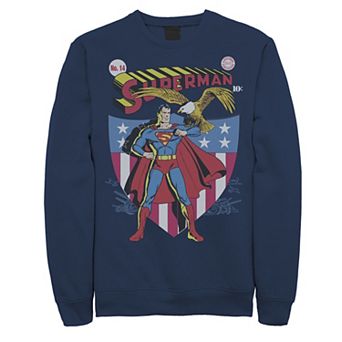 Men's DC Comics Superman Stars And Stripes Poster Sweatshirt