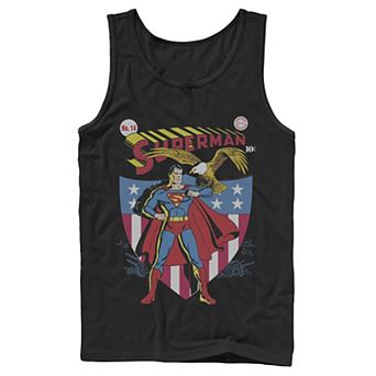 Men's DC Comics Superman Stars And Stripes Poster Tank Top
