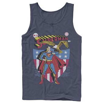 Men's DC Comics Superman Stars And Stripes Poster Tank Top