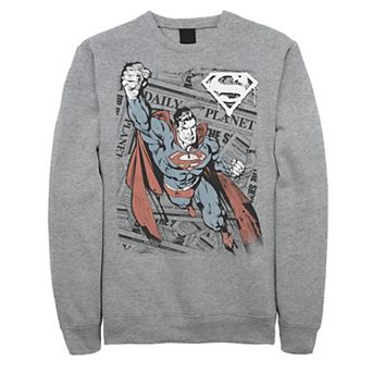 Men's DC Comics Superman Daily Planet Background Poster Sweatshirt
