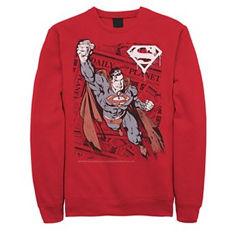 Men's DC Comics Superman Daily Planet Background Poster Sweatshirt