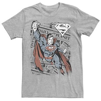 Men's DC Comics Superman Daily Planet Background Poster Tee