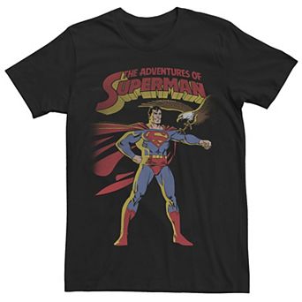Men's DC Comics Superman Adventures Text Poster Tee
