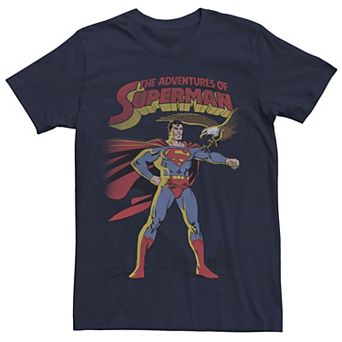 Men's DC Comics Superman Adventures Text Poster Tee