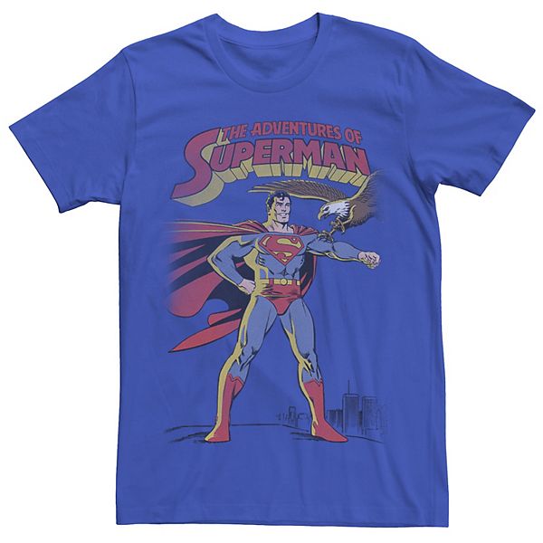 Men's DC Comics Superman Adventures Text Poster Tee